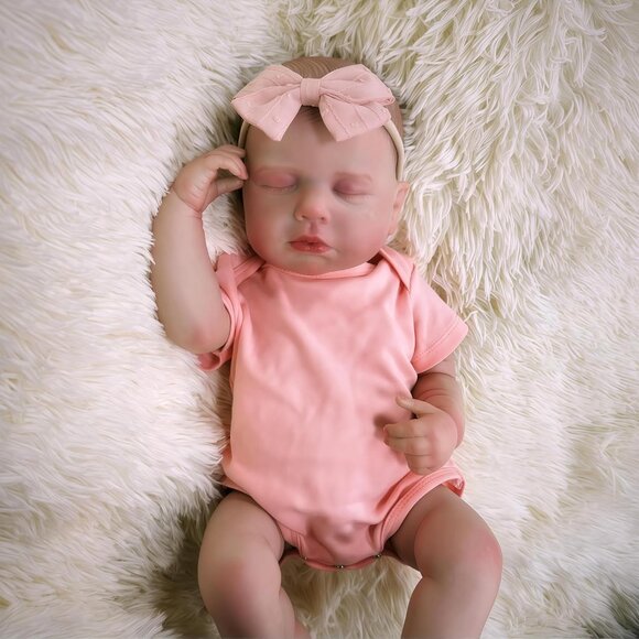 🆕20Inch Full Body Viny Newborn Baby Poseable Limbs Cute Girl Loulou Reborn Baby - Picture 4 of 7